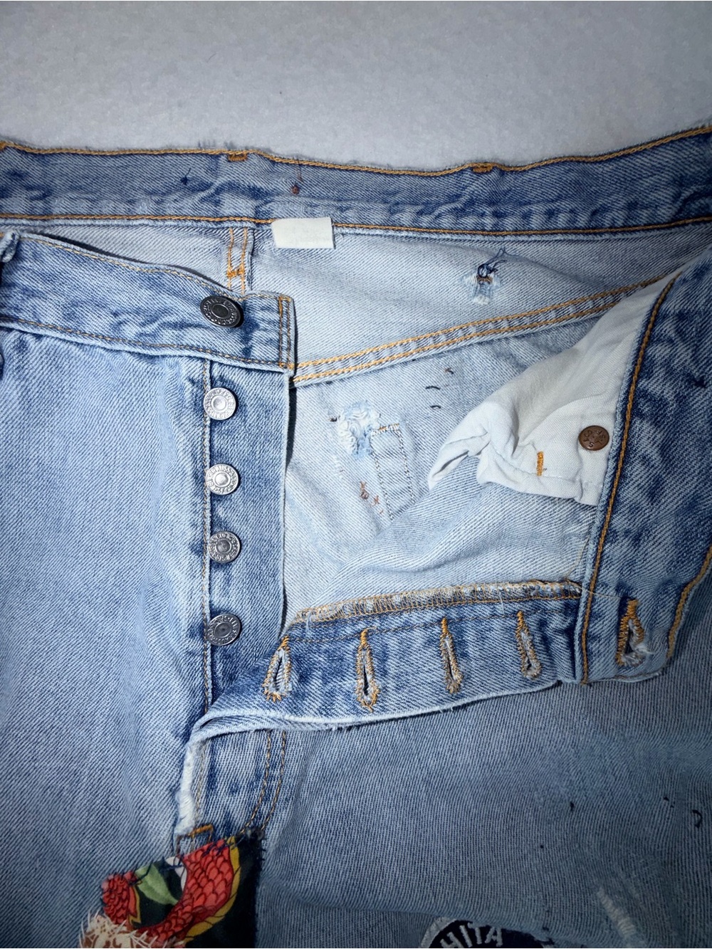 Refashioned VTG 501 War Patches ReFashioned Jeans - Picture 10 of 15